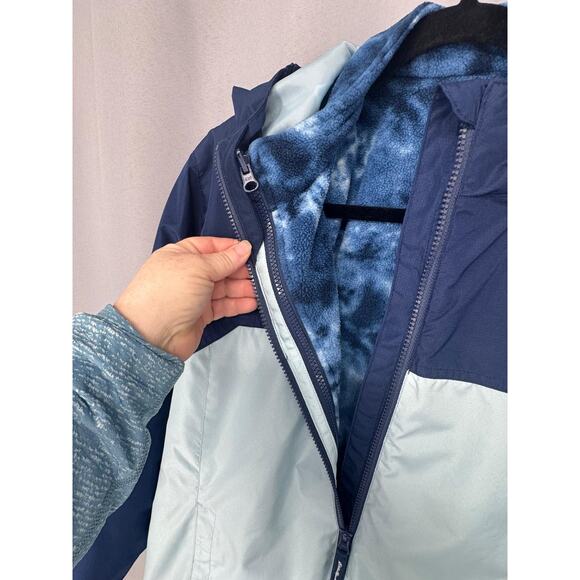 Eddie Bauer 3-in-1 Jacket Kids XL 16 Blue Hooded Fleece Lined Ripstop Outdoor - Picture 4 of 15